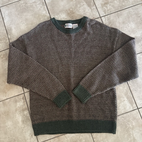 Northwest Territory Other - Northwest Territory 90's VTG Men Green Wool Blend Knit Crewneck Sweater Size L